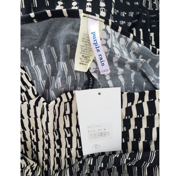 BNWT Black and beige stretch geometric bodycon dress Size medium - Picture 7 of 10